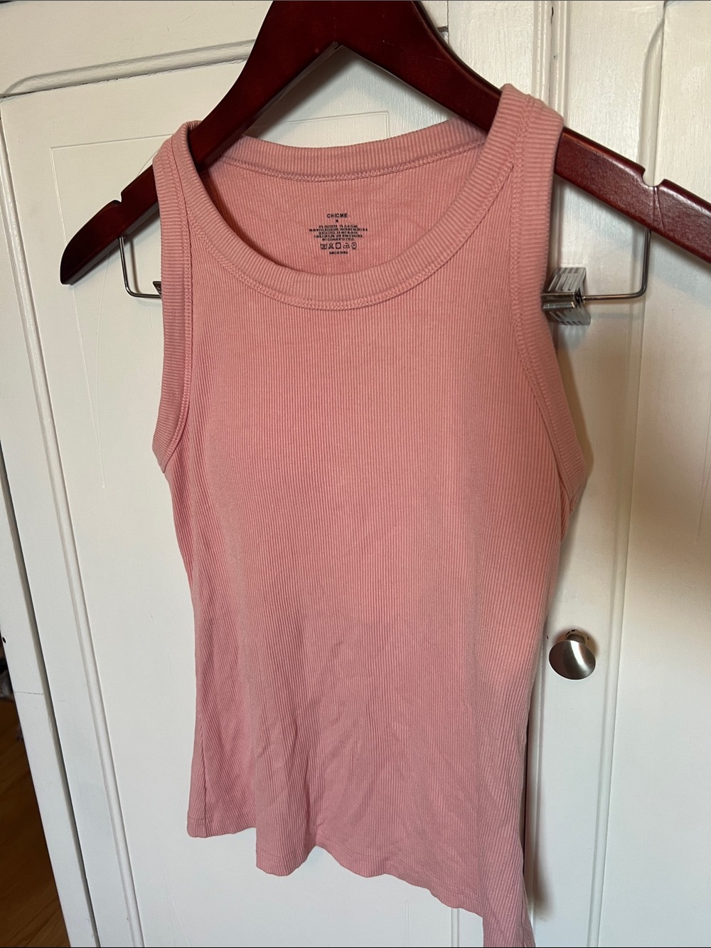 Pink padded tank- No bra needed!